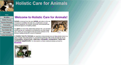 Desktop Screenshot of holisticcareforanimals.com