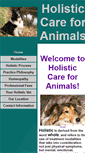 Mobile Screenshot of holisticcareforanimals.com