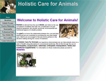 Tablet Screenshot of holisticcareforanimals.com